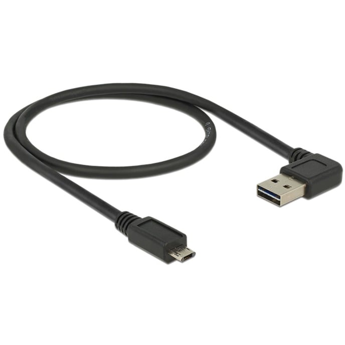 EASY-USB 2.0 Kabel, USB-A Stecker > Micro-USB Stecker 90°