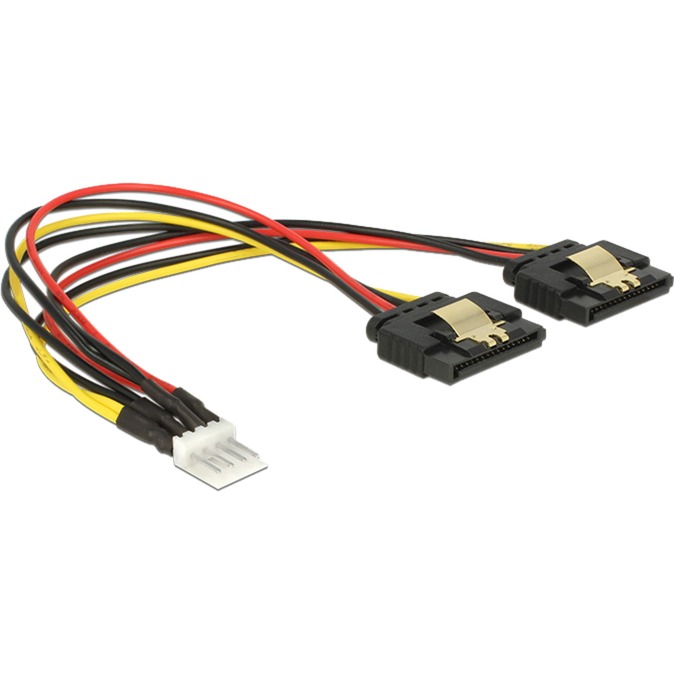 Floppy Stecker > 2x SATA 15Pin Buchse, Y-Kabel