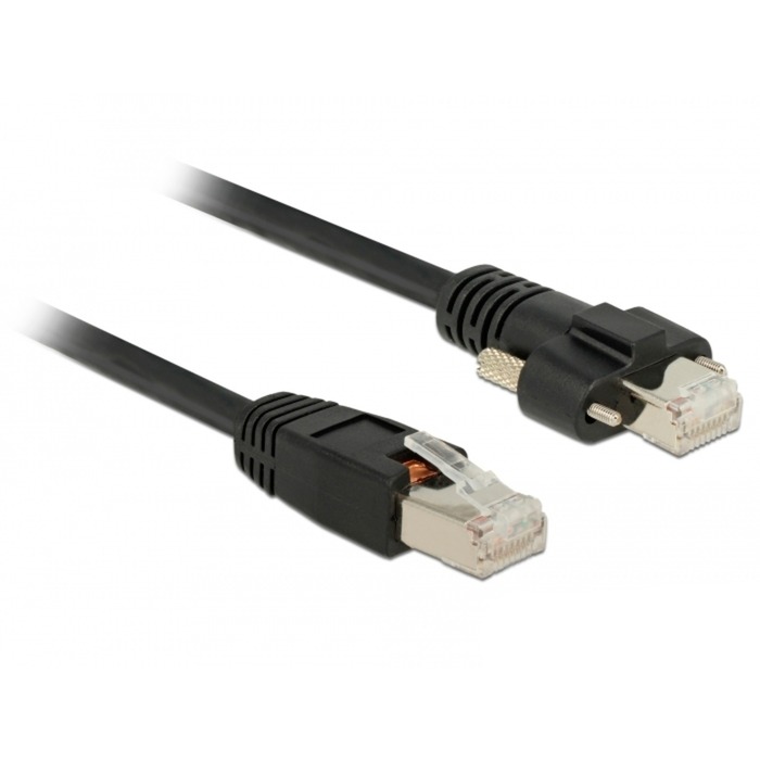 Delock Kabel RJ-45 Stecker > RJ-45 Stecker, Cat.6 S/STP, mit Schrauben | 04043619856695 Delock Kabel RJ-45 Stecker > RJ-45 Stecker, Cat.6 S/STP, mit Schrauben | 04043619856695