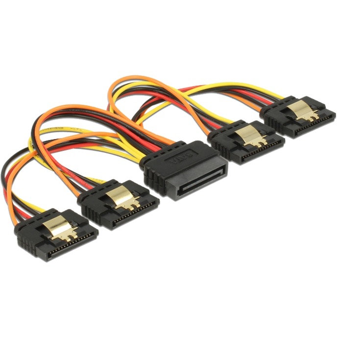 Kabel SATA 15Pin Stecker > 4x SATA 15Pin Buchse