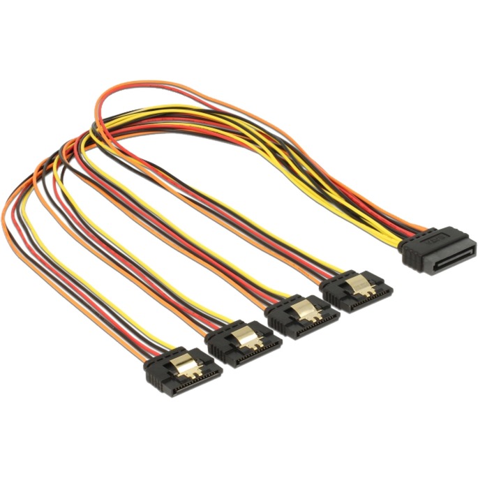 Kabel SATA 15Pin Stecker > 4x SATA 15Pin Buchse
