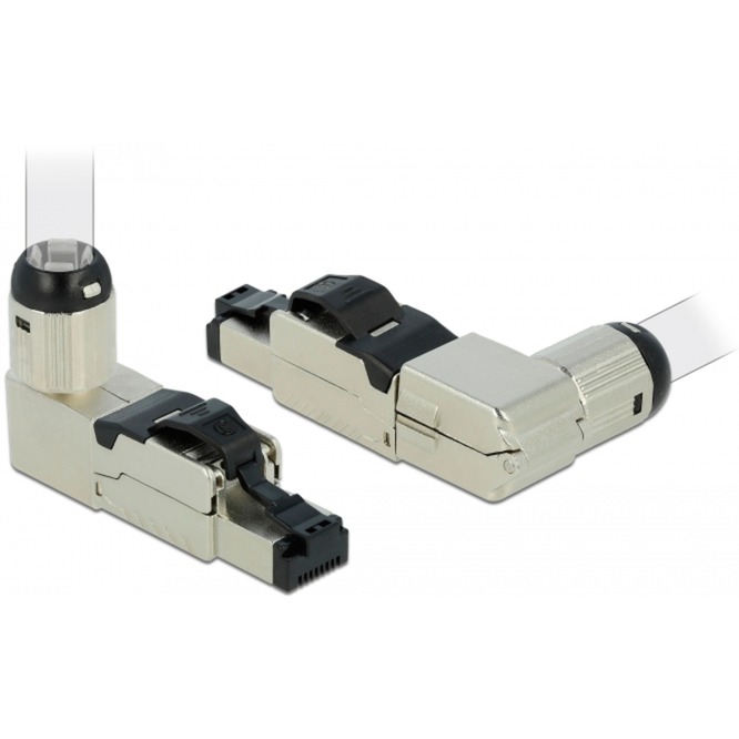 Delock RJ-45 Stecker feldkonfektionierbar, Cat.8.1 abgewinkelt | 04043619864898 Delock RJ-45 Stecker feldkonfektionierbar, Cat.8.1 abgewinkelt | 04043619864898