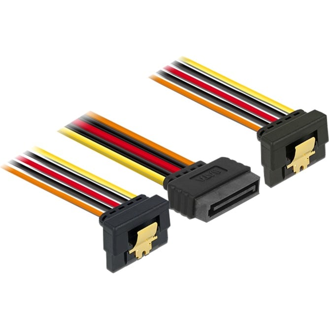 Delock SATA 15Pin > 2x SATA 15Pin Buchse, Y-Kabel | 04043619601455 Delock SATA 15Pin > 2x SATA 15Pin Buchse, Y-Kabel | 04043619601455