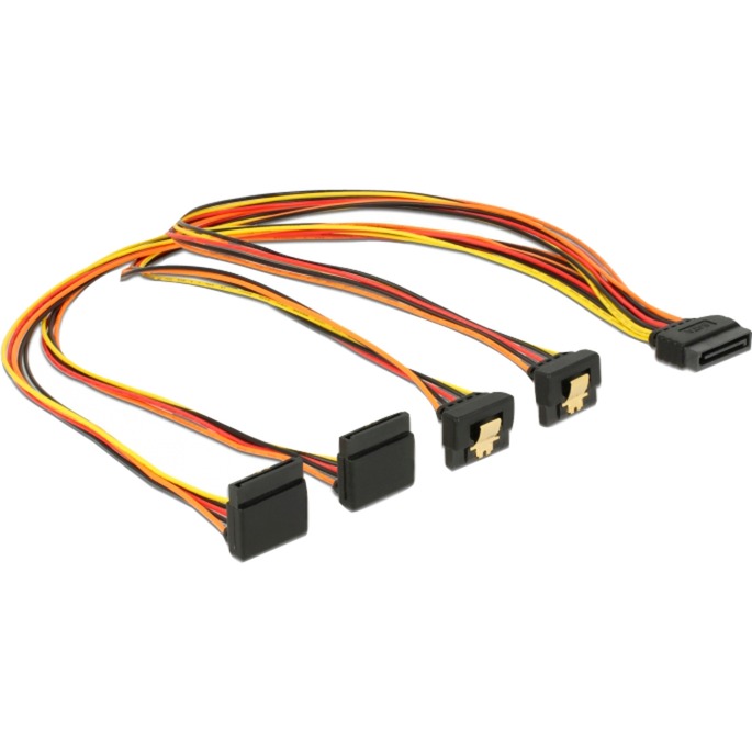 SATA 15Pin > 2x unten + 2x oben, gewinkelt, Kabel