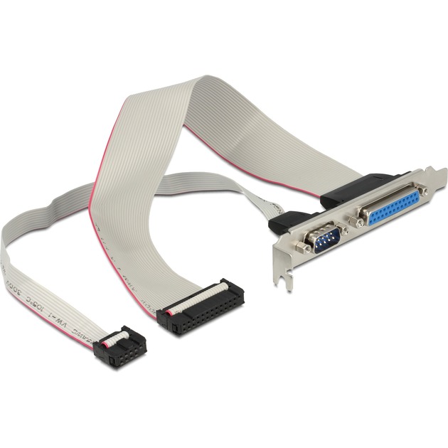 Slotblende Parallel 25 Pin Header + Seriell 9 Pin Header > Parallel Buchse + Seriell Stecker