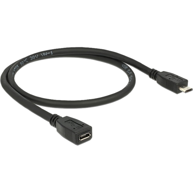 USB 2.0 Verlängerungskabel, Micro-USB Stecker > Micro-USB Buchse