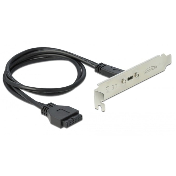 USB 3.2 Gen 1 Slotblende, 19 Pin Buchse > USB-C Buchse
