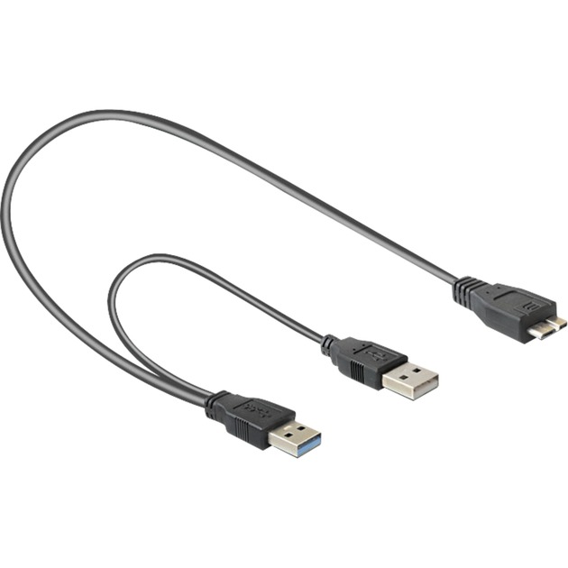 Delock USB 3.2 Gen 1 Y-Kabel, 2x USB-A Stecker > Micro-USB 3 Stecker | 04043619829095 Delock USB 3.2 Gen 1 Y-Kabel, 2x USB-A Stecker > Micro-USB 3 Stecker | 04043619829095