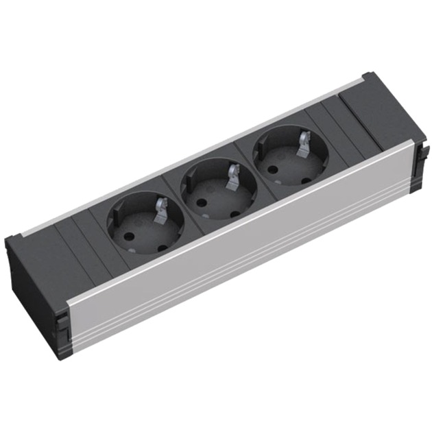 Bachmann CONI Modulträger 3-fach, 3x Strom, Steckdosenleiste | 04016514017133 Bachmann CONI Modulträger 3-fach, 3x Strom, Steckdosenleiste | 04016514017133