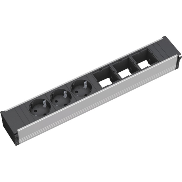 Bachmann CONI Modulträger 6-fach, 3x Strom, 3x Custom Module, Steckdosenleiste | 04016514030088 Bachmann CONI Modulträger 6-fach, 3x Strom, 3x Custom Module, Steckdosenleiste | 04016514030088