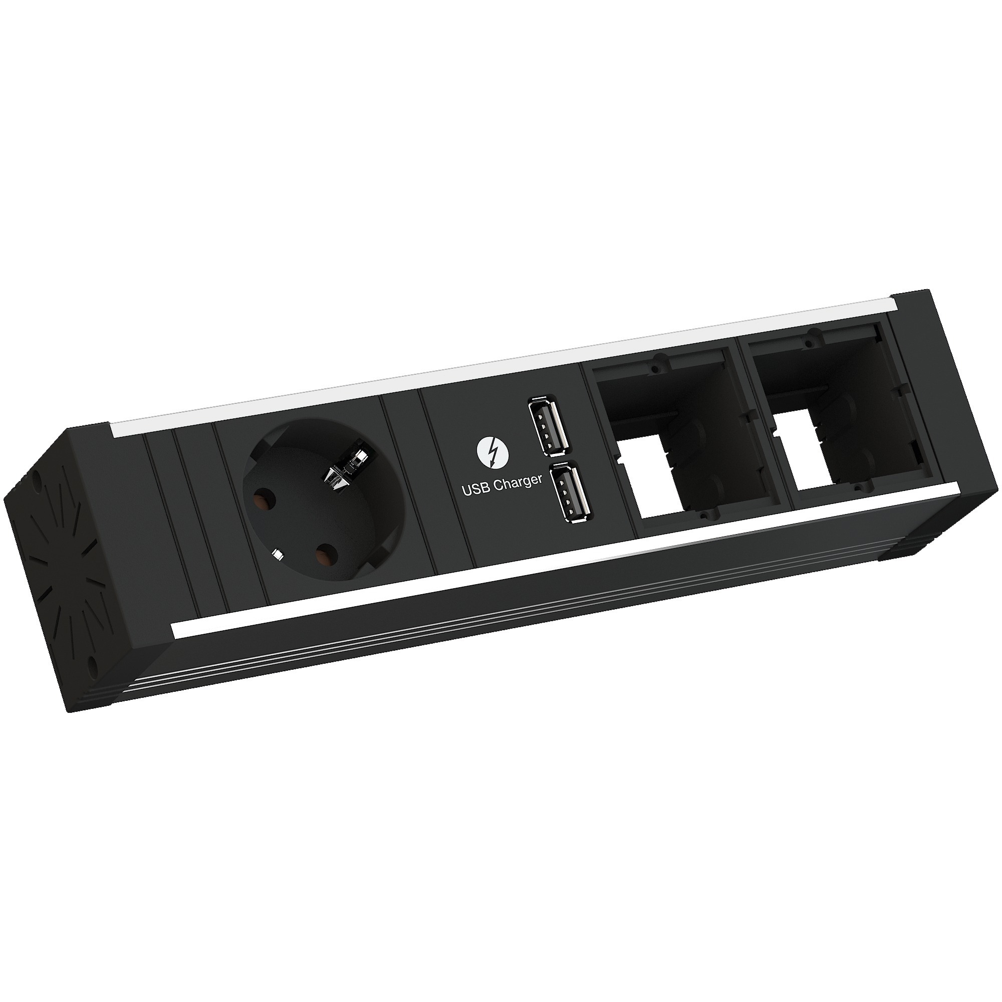 Bachmann VENID 936.003, 1x Schutzkontakt-Steckdose, 2x USB, 2x Custom-Modul | 04057298026584