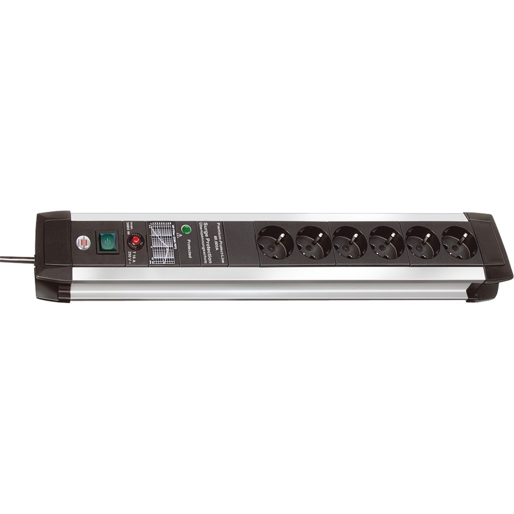 Brennenstuhl Premium Protect Line, 6-fach Steckdosenleiste | 04007123600991 Brennenstuhl Premium Protect Line, 6-fach Steckdosenleiste | 04007123600991
