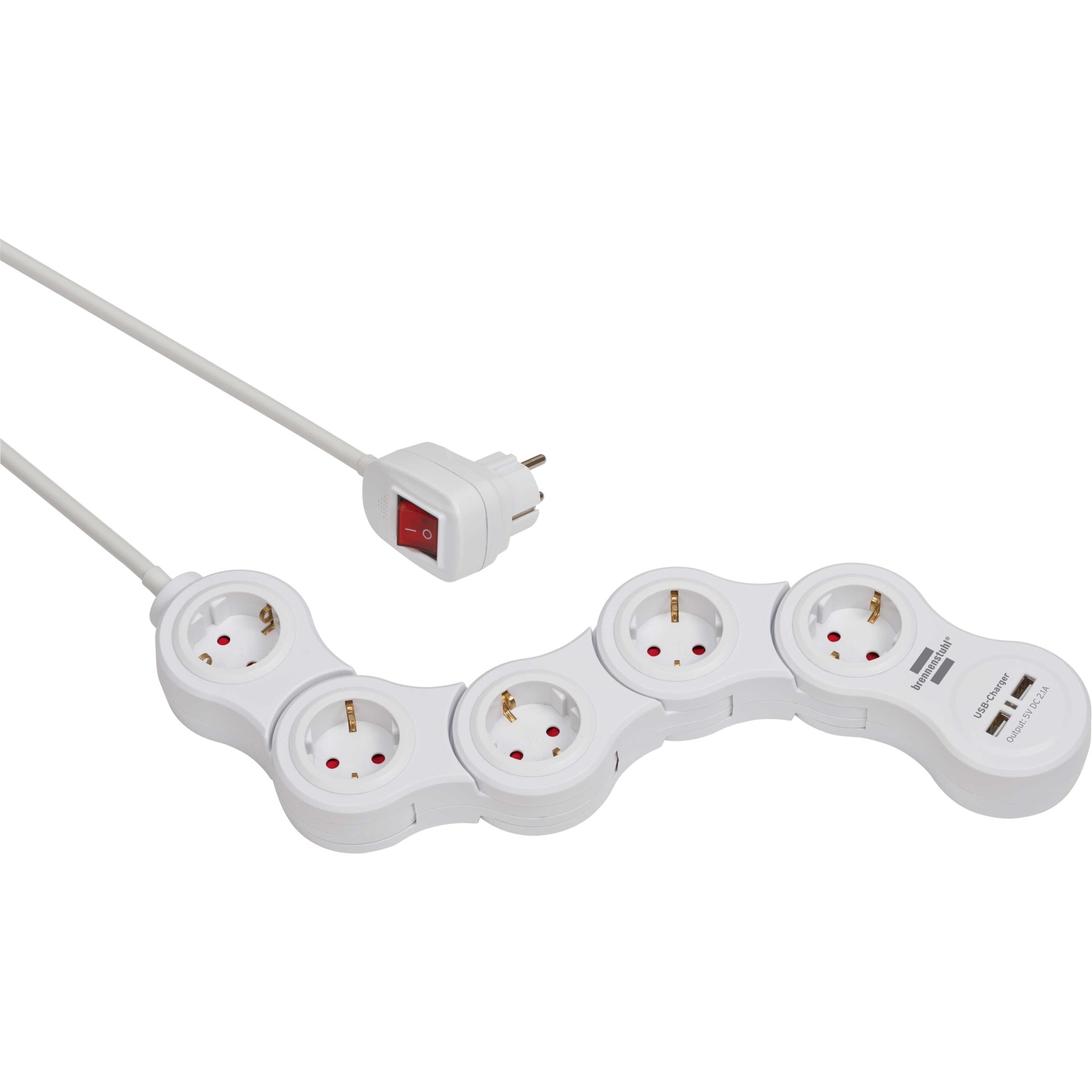 Brennenstuhl Vario Power Bewegliche Steckdosenleiste 5-fach | 04007123654925