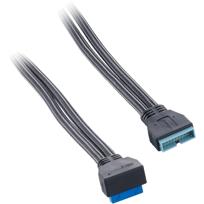Cablemod ModMesh Right Angle Internal USB 3.0 Extension – Carbon, Verlängerungskabel | 00716894288782 Cablemod ModMesh Right Angle Internal USB 3.0 Extension – Carbon, Verlängerungskabel | 00716894288782