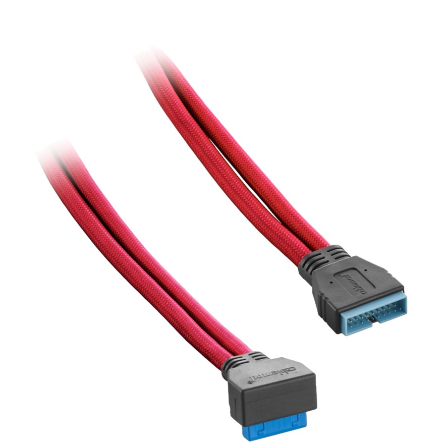 Cablemod ModMesh Right Angle Internal USB 3.0 Extension – Red, Verlängerungskabel | 00716894288768 Cablemod ModMesh Right Angle Internal USB 3.0 Extension – Red, Verlängerungskabel | 00716894288768