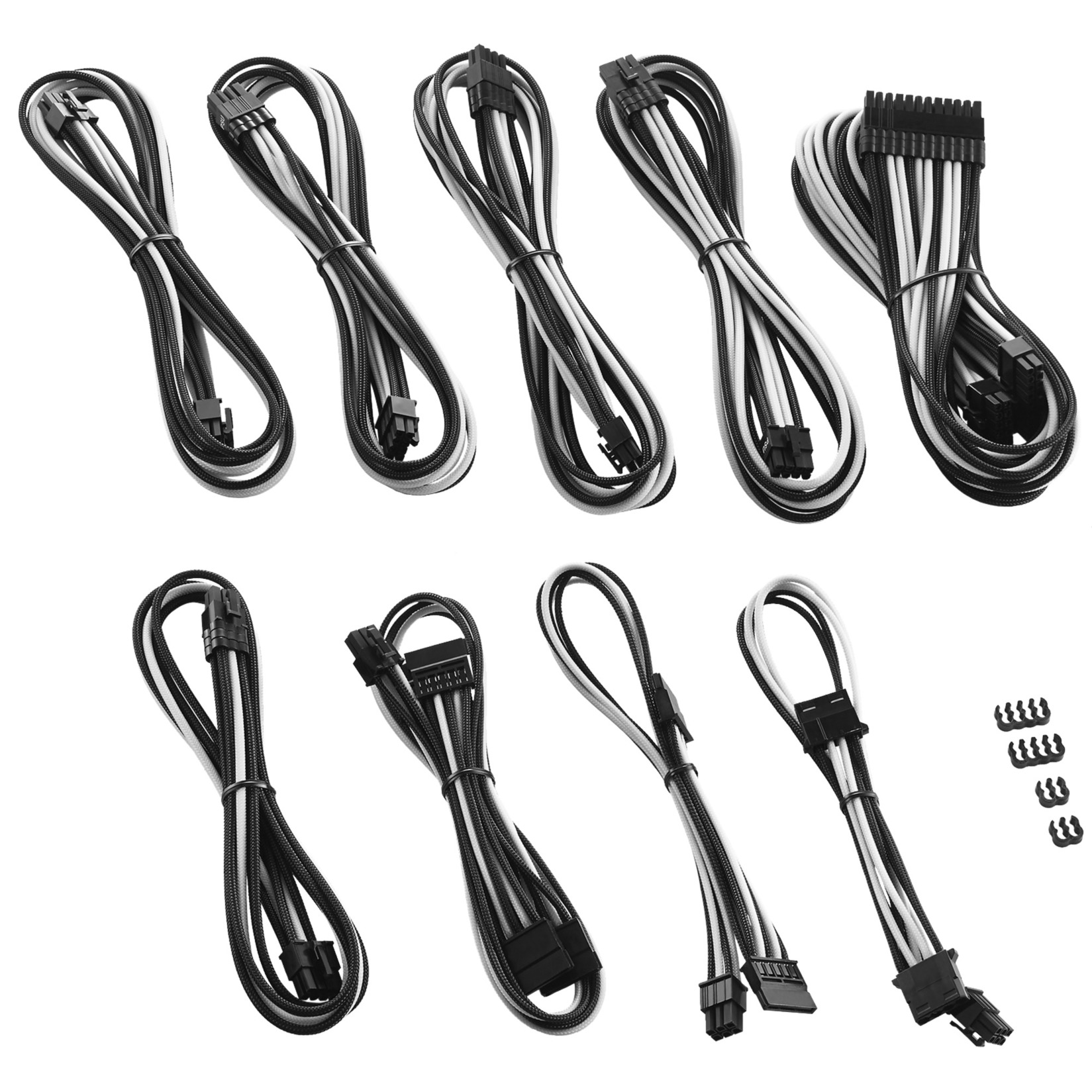Cablemod PRO ModMesh C-Series Rmi,RMx Cable Kit- BLACK/ WHITE, Kabelmanagement | 00716894289888 Cablemod PRO ModMesh C-Series Rmi,RMx Cable Kit- BLACK/ WHITE, Kabelmanagement | 00716894289888