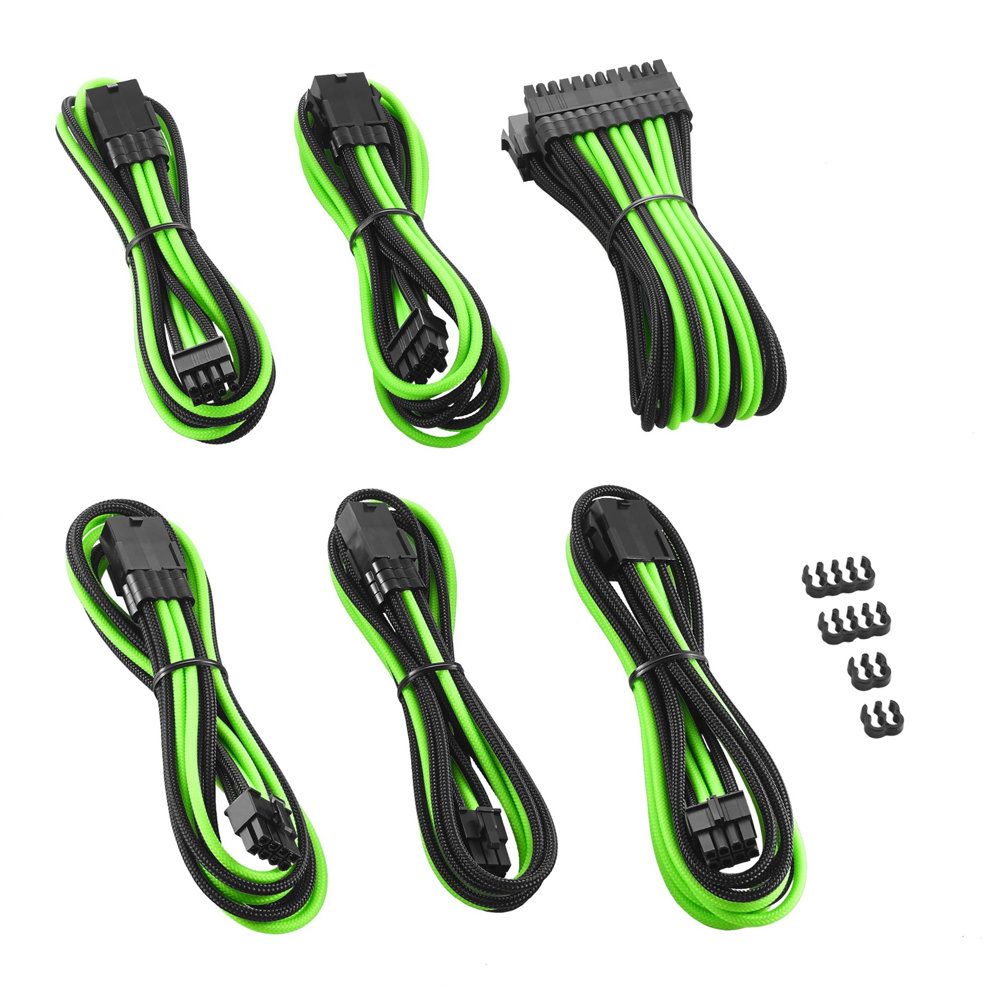 Cablemod PRO ModMesh Cable Extension Kit- BLACK/ LIGHT GREEN, Kabelmanagement | 00716894288959 Cablemod PRO ModMesh Cable Extension Kit- BLACK/ LIGHT GREEN, Kabelmanagement | 00716894288959