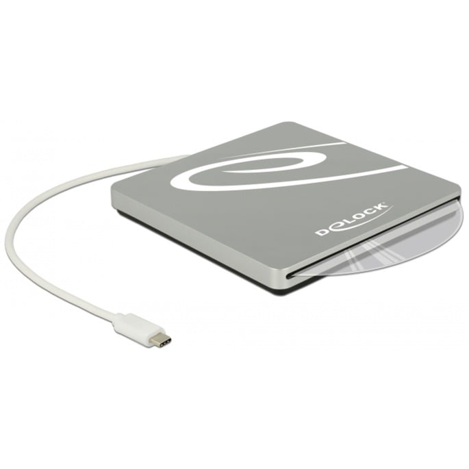 Externes Gehäuse für 5.25″ Slot-in Slim SATA Laufwerke 9,5 / 12,7 mm zu USB Type-C Stecker, Laufwerksgehäuse