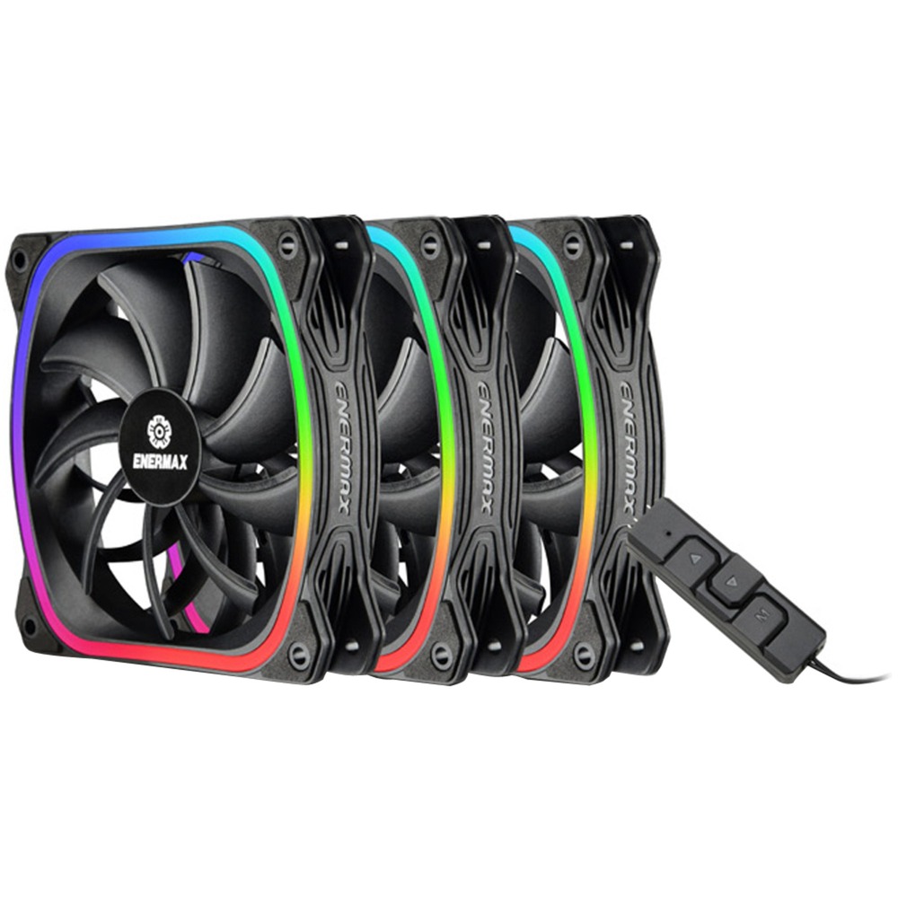 Enermax SquA RGB 3 Fan Pack 120×120, Gehäuselüfter | 04713157724007