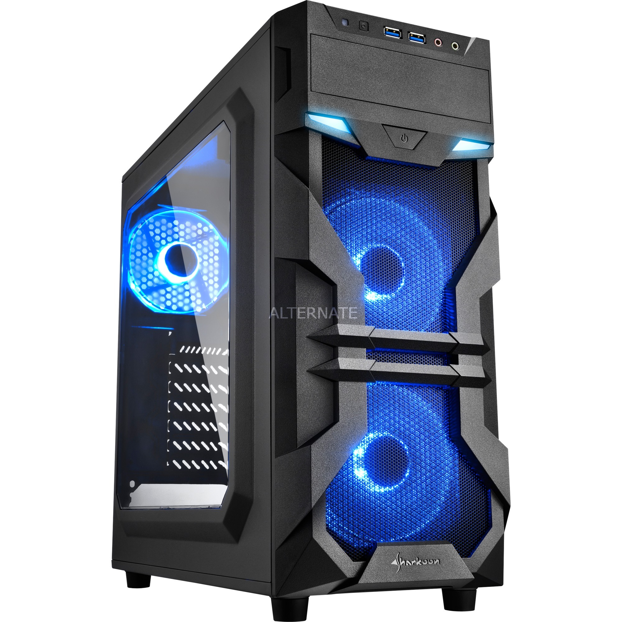 Sharkoon VG7-W Blue, Tower-Gehäuse | 04044951026852 Sharkoon VG7-W Blue, Tower-Gehäuse | 04044951026852