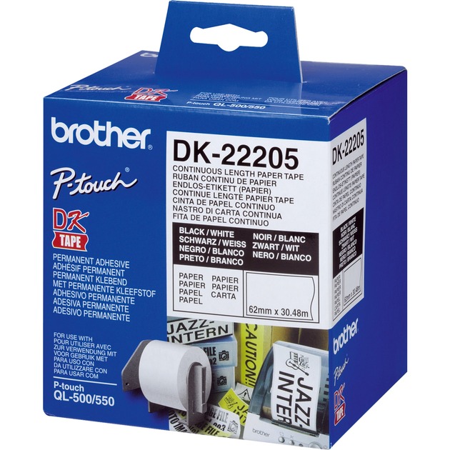 Endlos-Etikett (Papier) DK-22205, Schriftband
