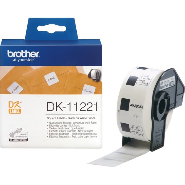 Brother DK-11221 - Etiketten - 23 x 23 mm - 1000 Etikett(en) - für QL 1050, 1050N, 1060N, 500, 500A, 500BS, 500BW, 550,