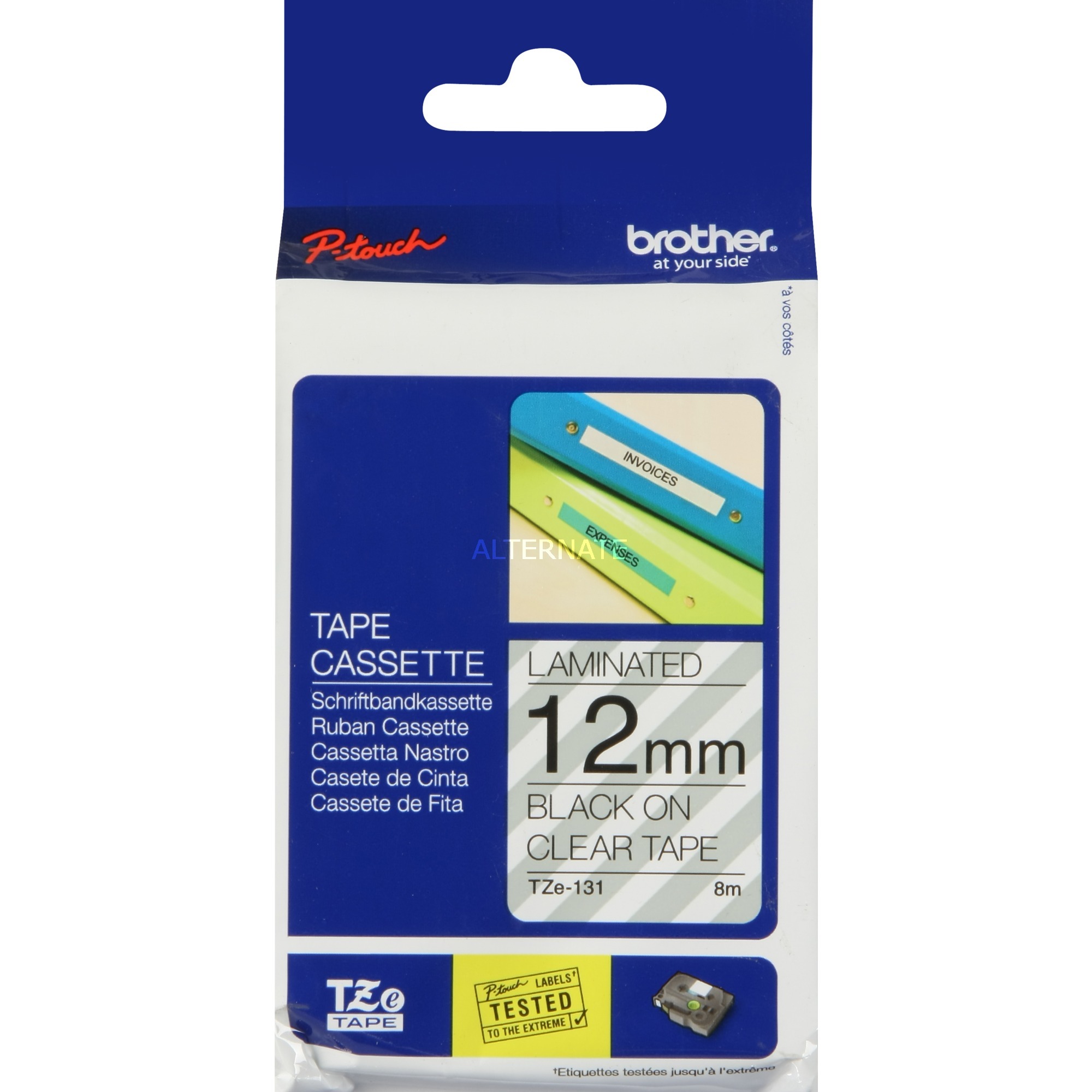 Original Brother TZE631 P-Touch Farbband schwarz auf gelb Laminat 12mm x 8m