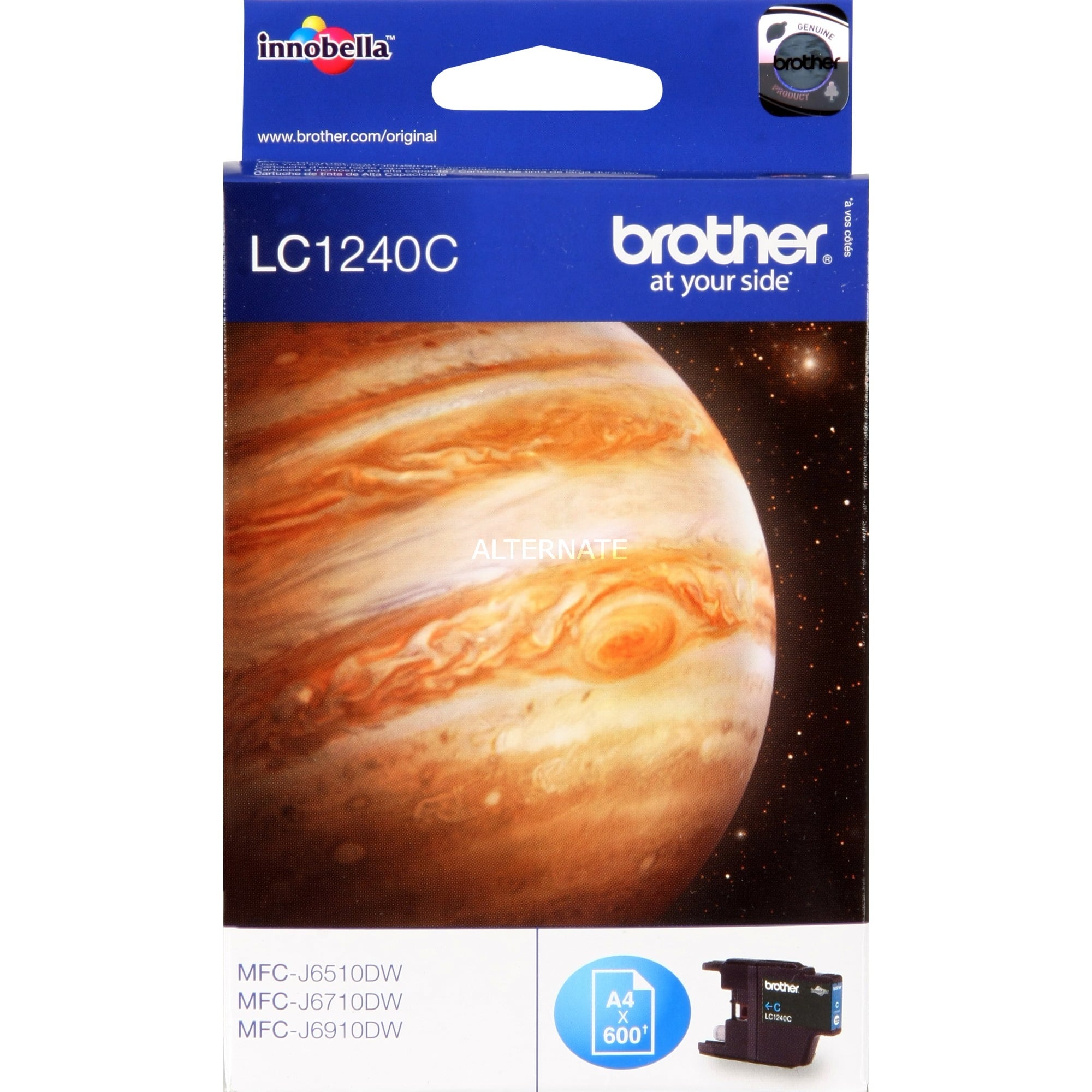 Brother Original LC-1240C Druckerpatrone cyan 600 Seiten (LC1240C)