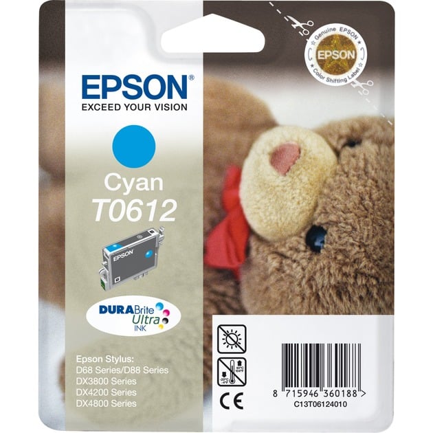 Epson Tinte Cyan T061240 | 08715946360188 Epson Tinte Cyan T061240 | 08715946360188