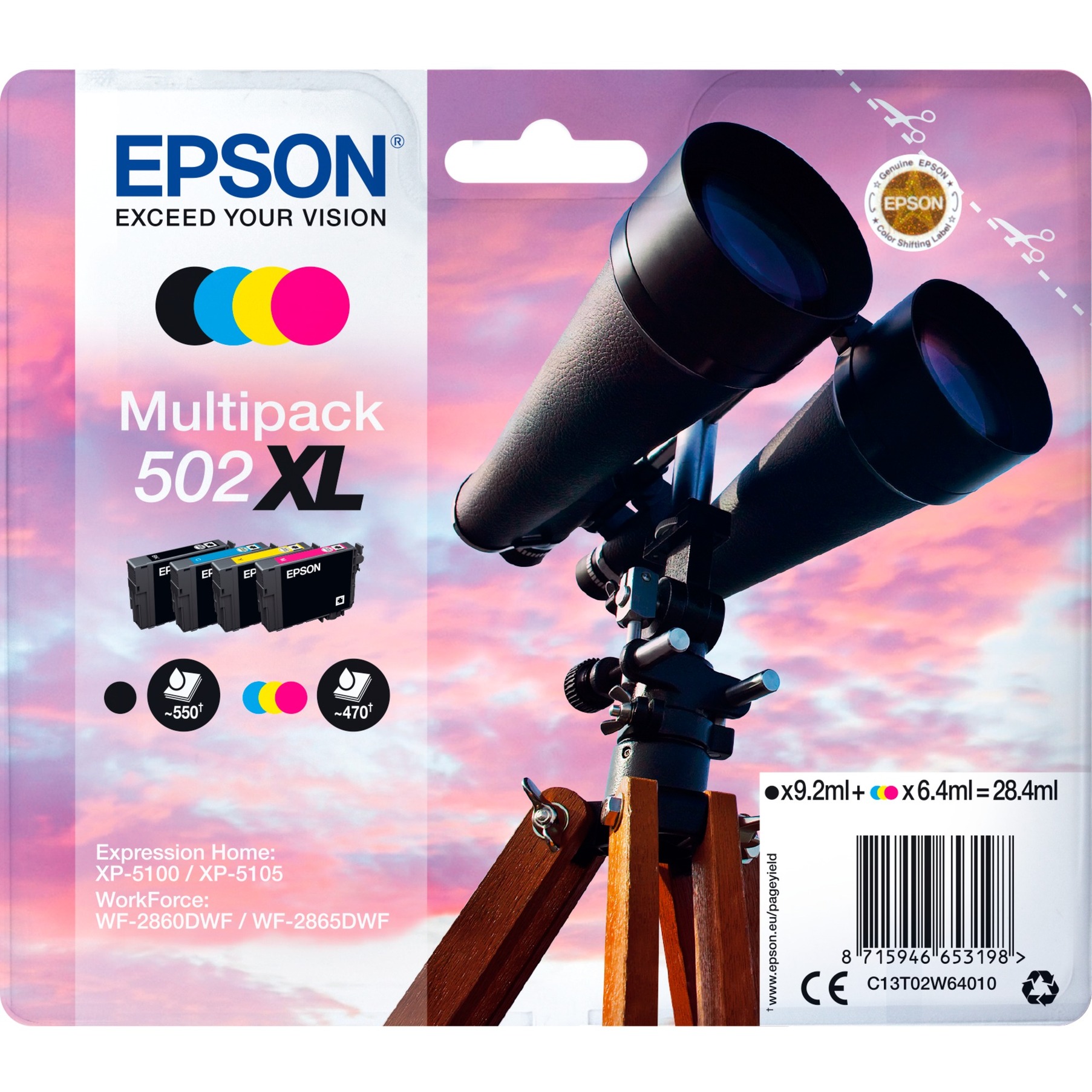 Epson Tinte Multipack 502 XL (C13T02W64010) | 08715946653198 Epson Tinte Multipack 502 XL (C13T02W64010) | 08715946653198