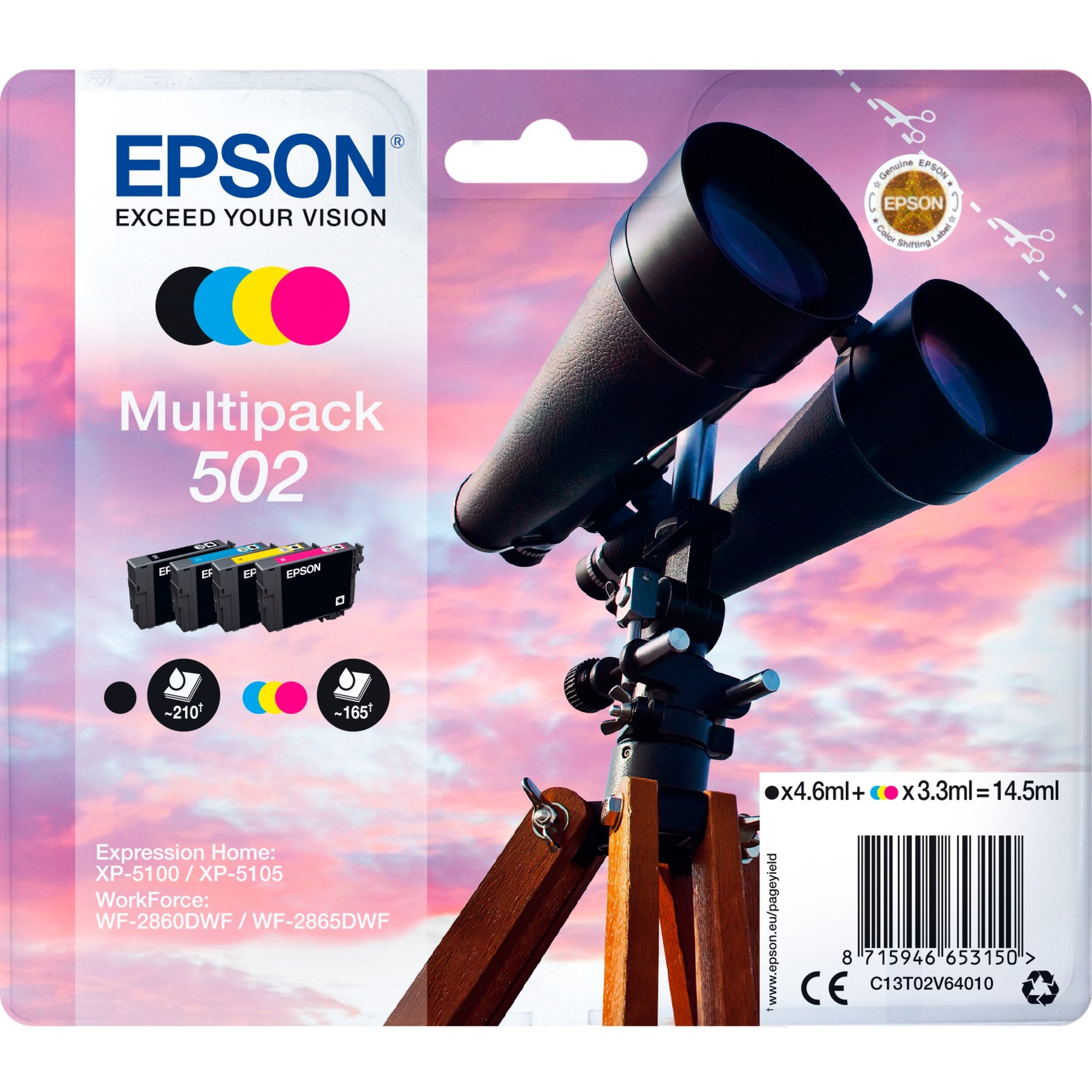Epson Tinte Multipack 502 (C13T02V64010) | 08715946653150 Epson Tinte Multipack 502 (C13T02V64010) | 08715946653150