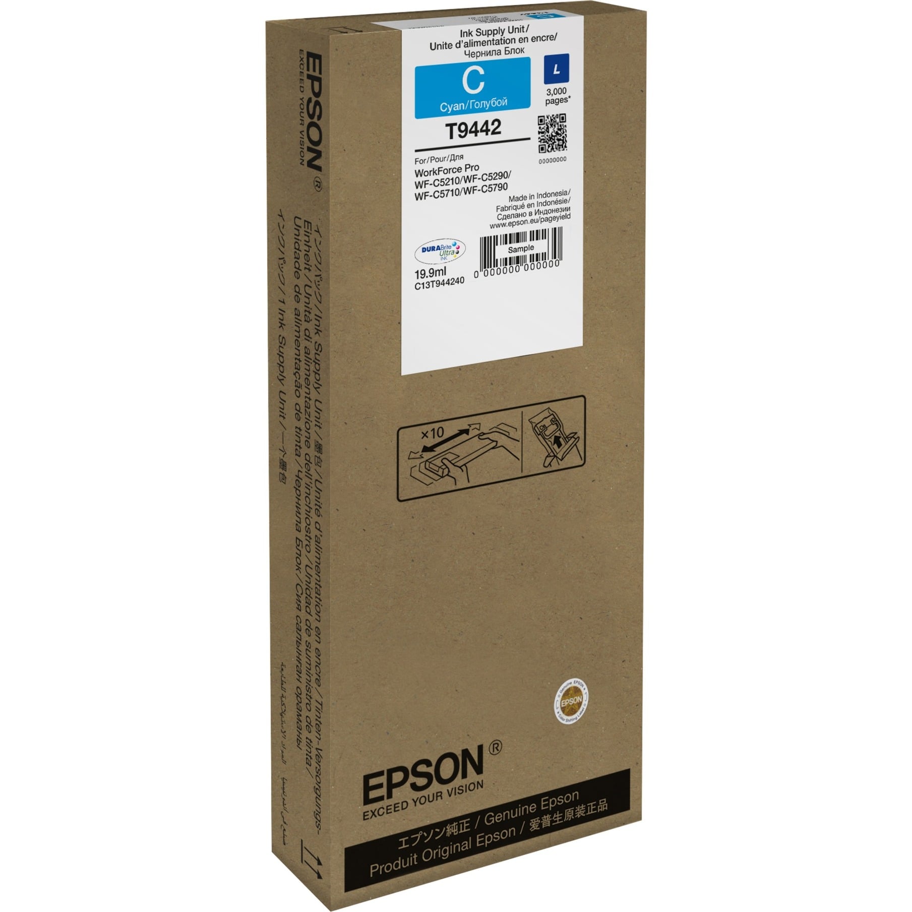 Epson Druckerpatrone T9442 (C13T944240) cyan 8715946645315 Epson