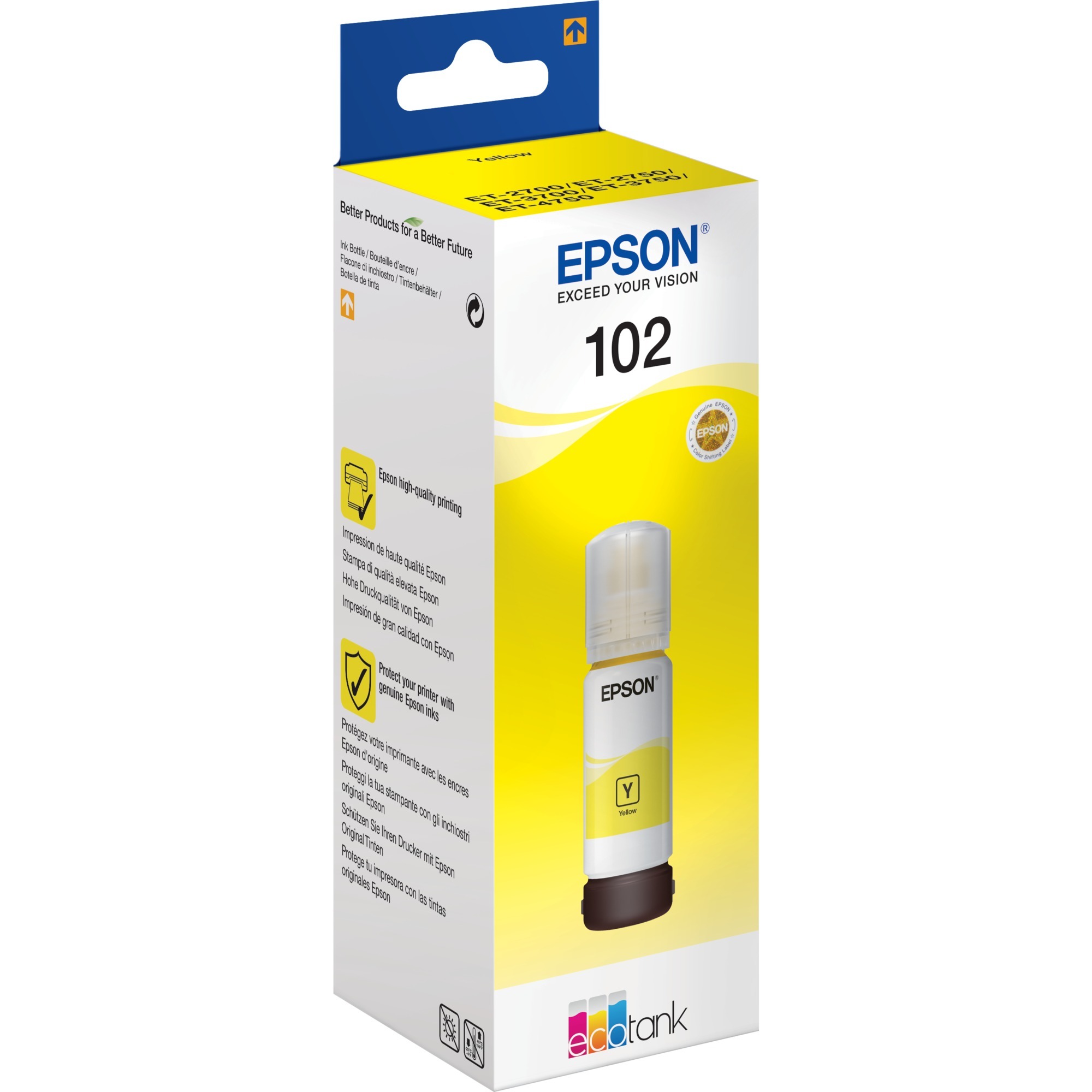 Epson Druckerpatrone 102/T03R44 C13T03R440 (kompatibel zu Epson 102), gelb, ca. 6000 Seiten 8715946643373 Epson