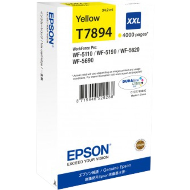 Epson Original T7894XXL 79XXL Druckerpatrone gelb 4.000 Seiten 34ml (C13T789440)