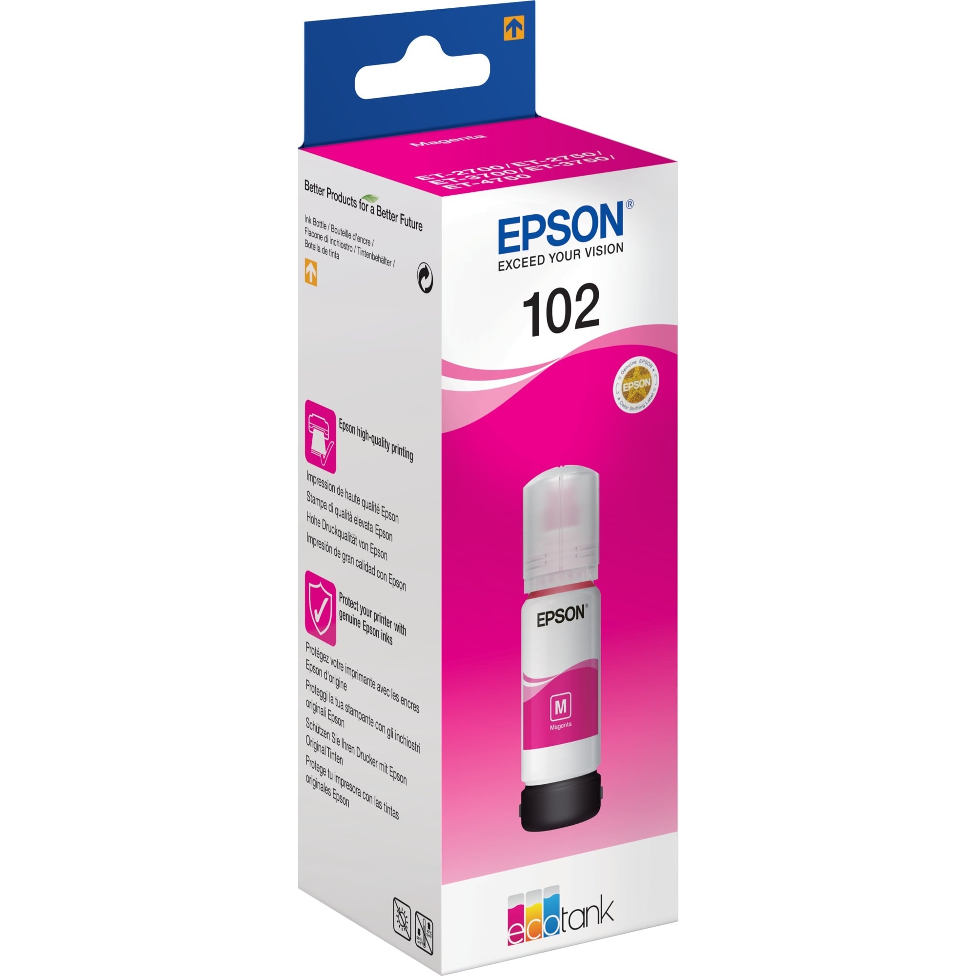 Epson Original EcoTank 102 Nachfülltinte magenta 6.000 Seiten 70ml (C13T03R340)