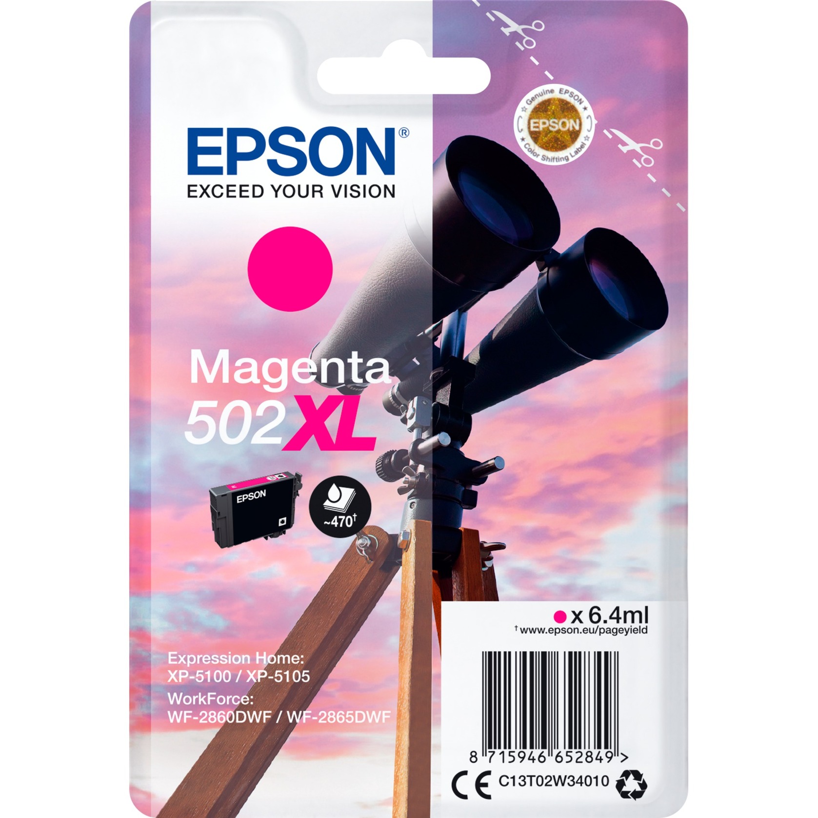 Epson Tinte magenta 502XL (C13T02W34010) | 08715946652849 Epson Tinte magenta 502XL (C13T02W34010) | 08715946652849