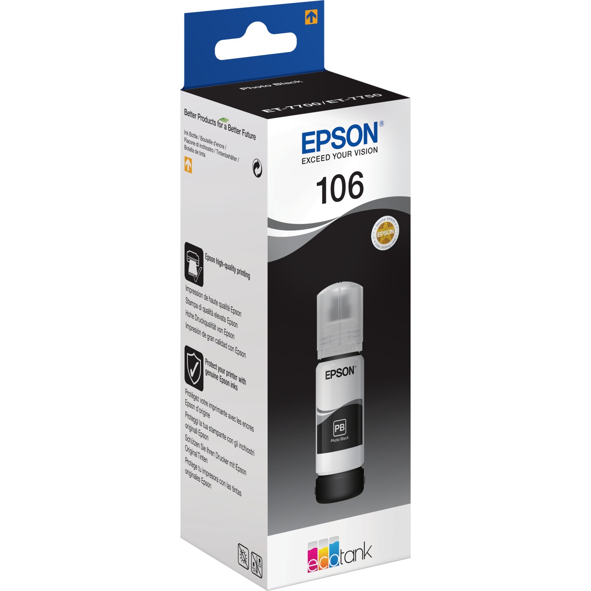 Epson Druckerpatrone 106/T00R14 C13T00R140 (106), fotoschwarz, ca. 5000 Seiten 8715946643304 Epson