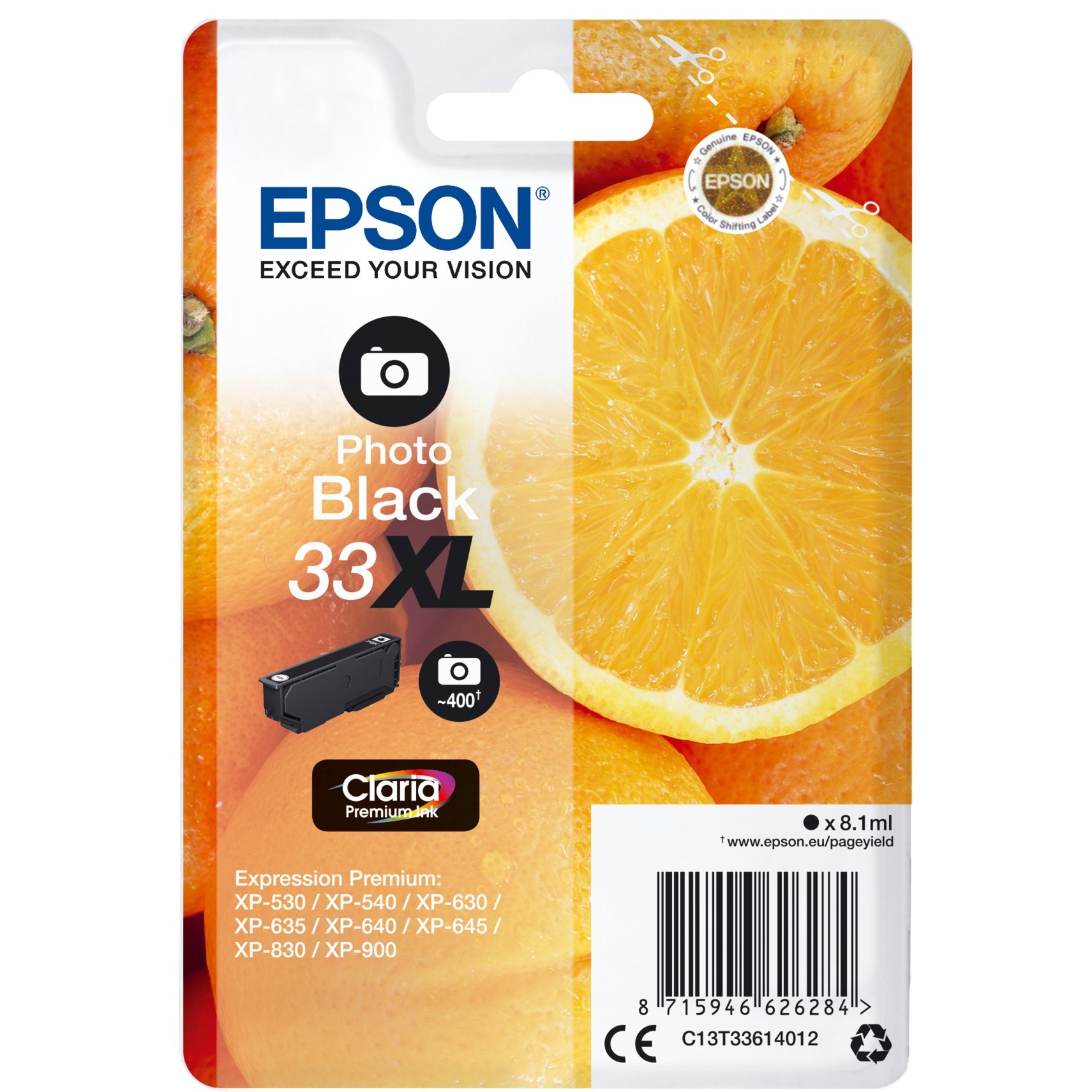 Epson Tintenpatrone Epson Expression Home XP-530 T3361 photo schwarz H