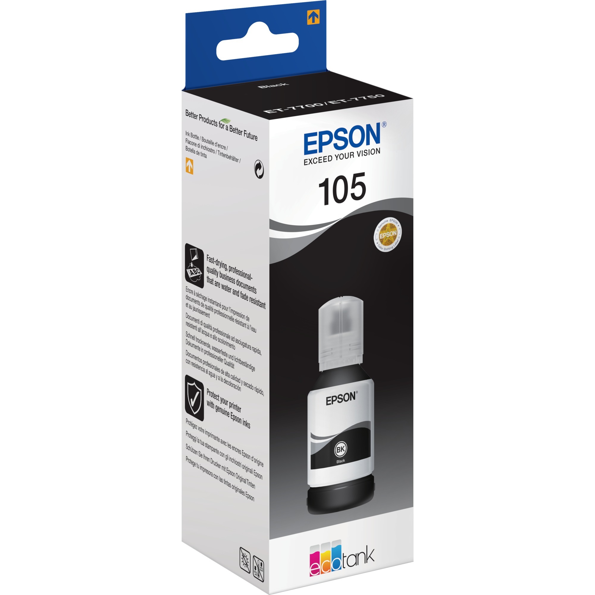 Epson Original EcoTank 105 Nachfülltinte - schwarz (C13T00Q140)