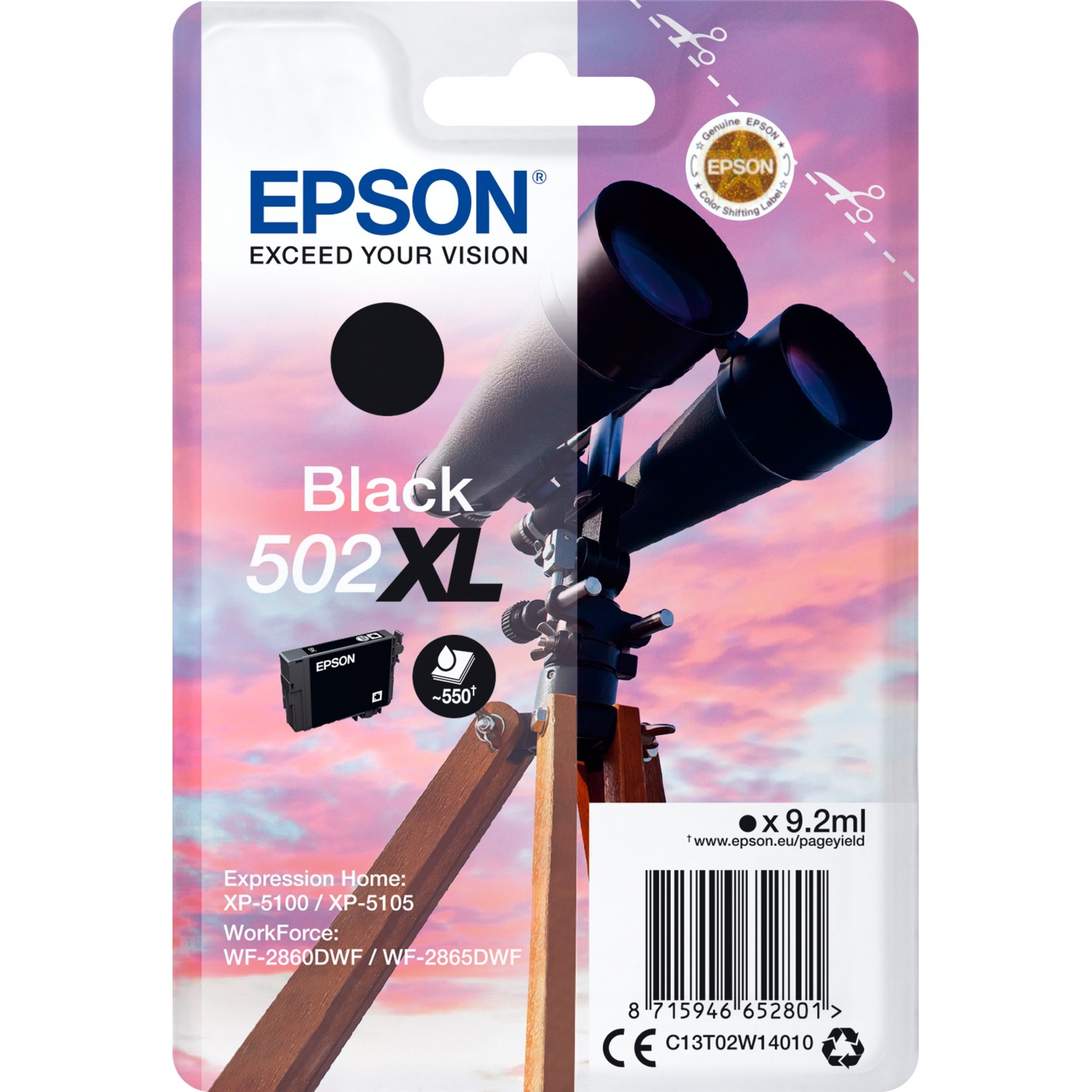 Epson Tinte schwarz 502XL (C13T02W14010) | 08715946652801 Epson Tinte schwarz 502XL (C13T02W14010) | 08715946652801