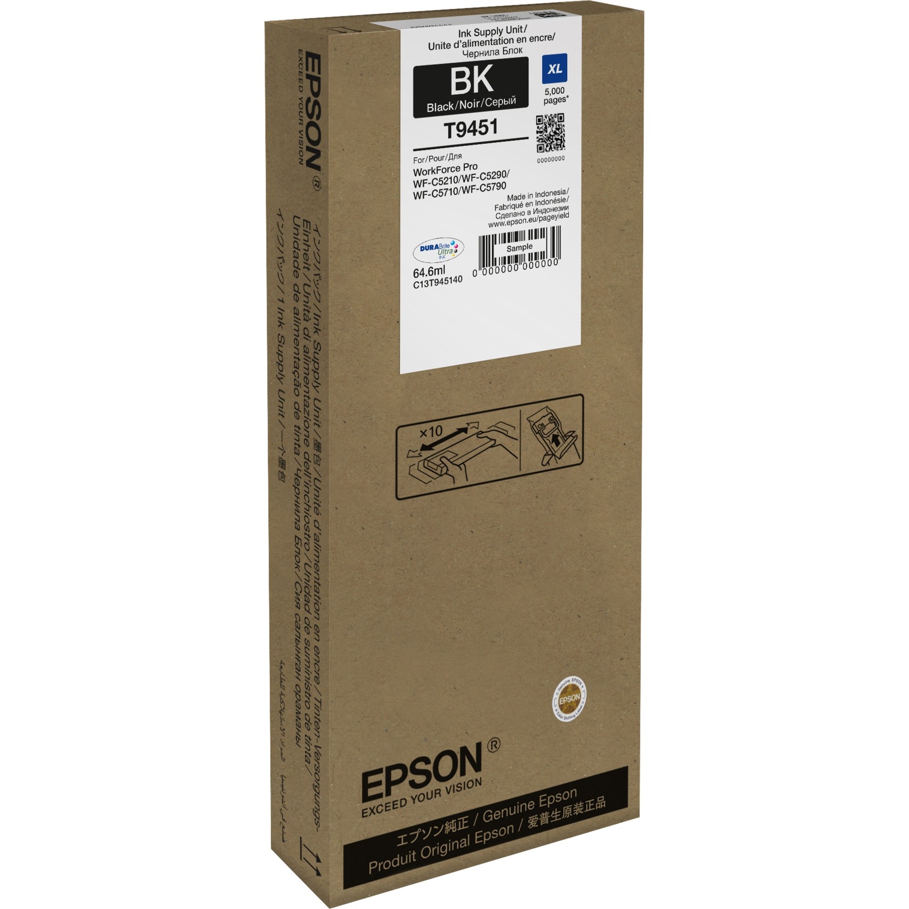 Epson Druckerpatrone T9451 XL  (C13T945140) schwarz 8715946645346 Epson