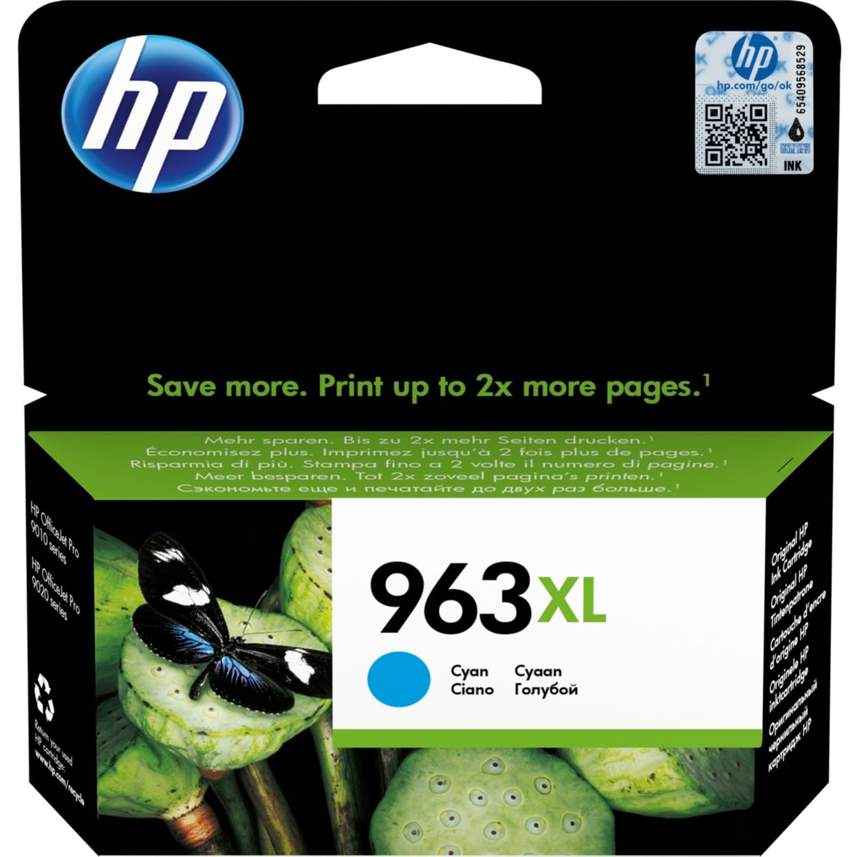 Hewlett Packard HP Tintenpatrone Nr. 963XL 3JA27AE Cyan (ca. 1.600 Sei