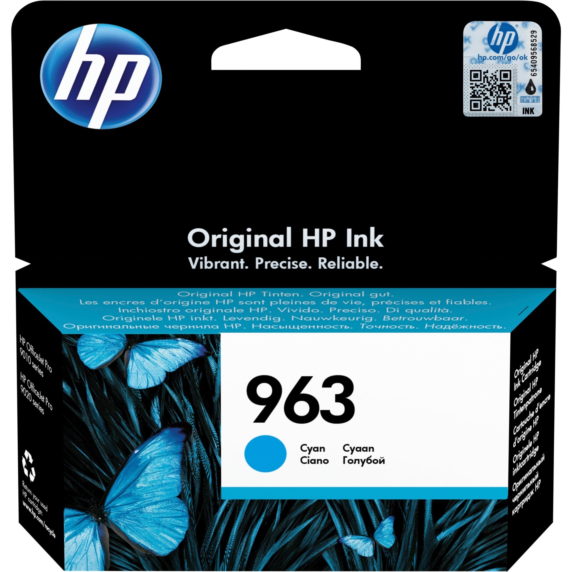 HP 963 (3JA23AE) Original Druckerpatrone Cyan Kompatibilität: HP OfficeJet Pro 9000er Serie