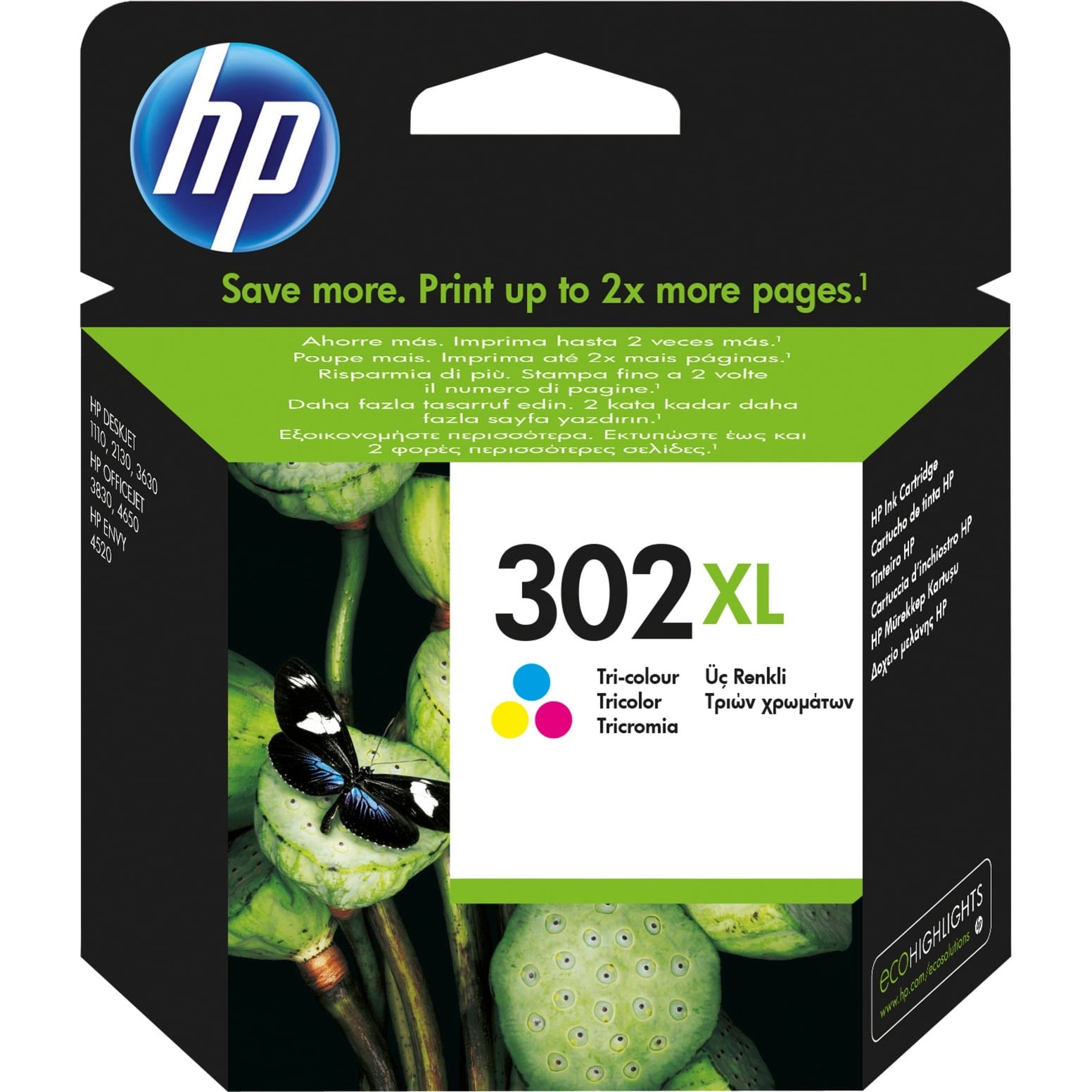 HP Druckerpatrone 302XL (F6U67AE) color (cyan / magenta / gelb) 0888793803097 HP