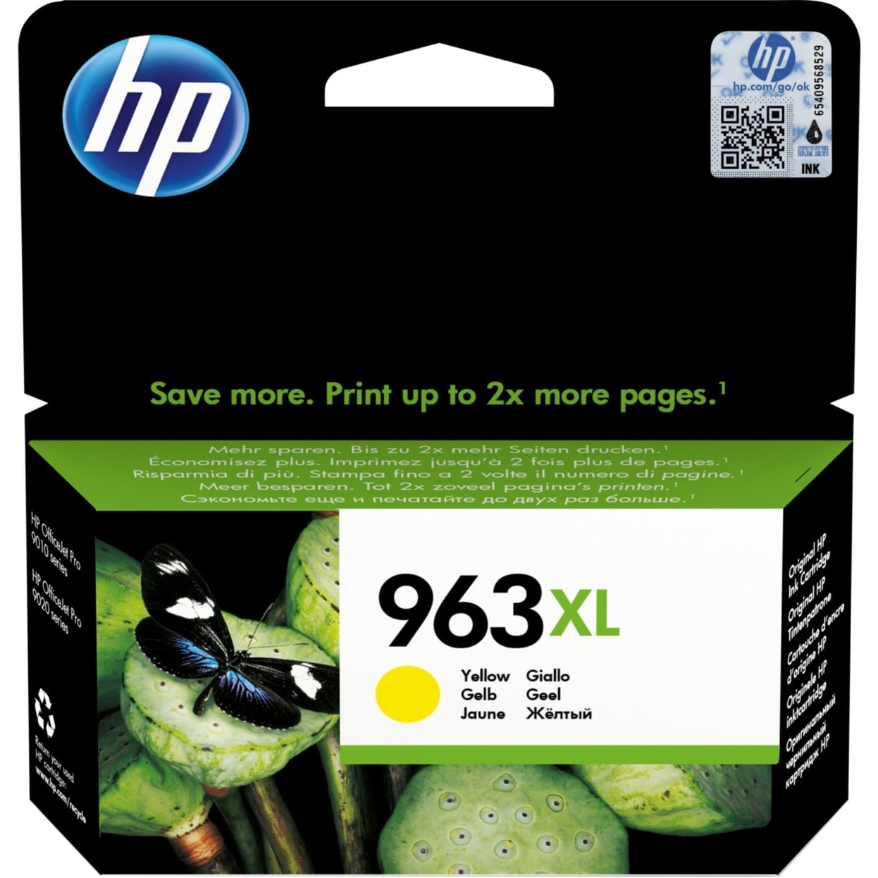Hewlett Packard HP Tintenpatrone Nr. 963XL 3JA29AE Gelb (ca. 1.600 Sei