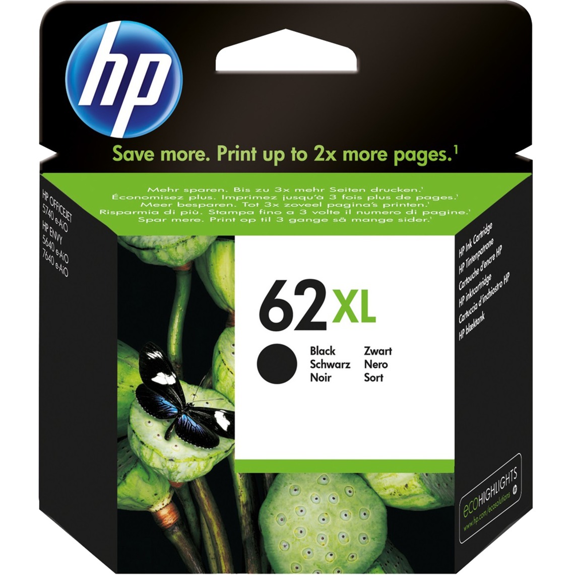 Original HP C2P05AE / 62XL Druckkopfpatrone schwarz