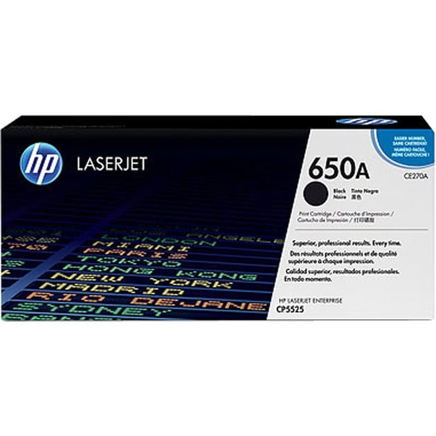 HP 650A / CE270A - Black Laser Toner - Tonerpatrone Schwarz