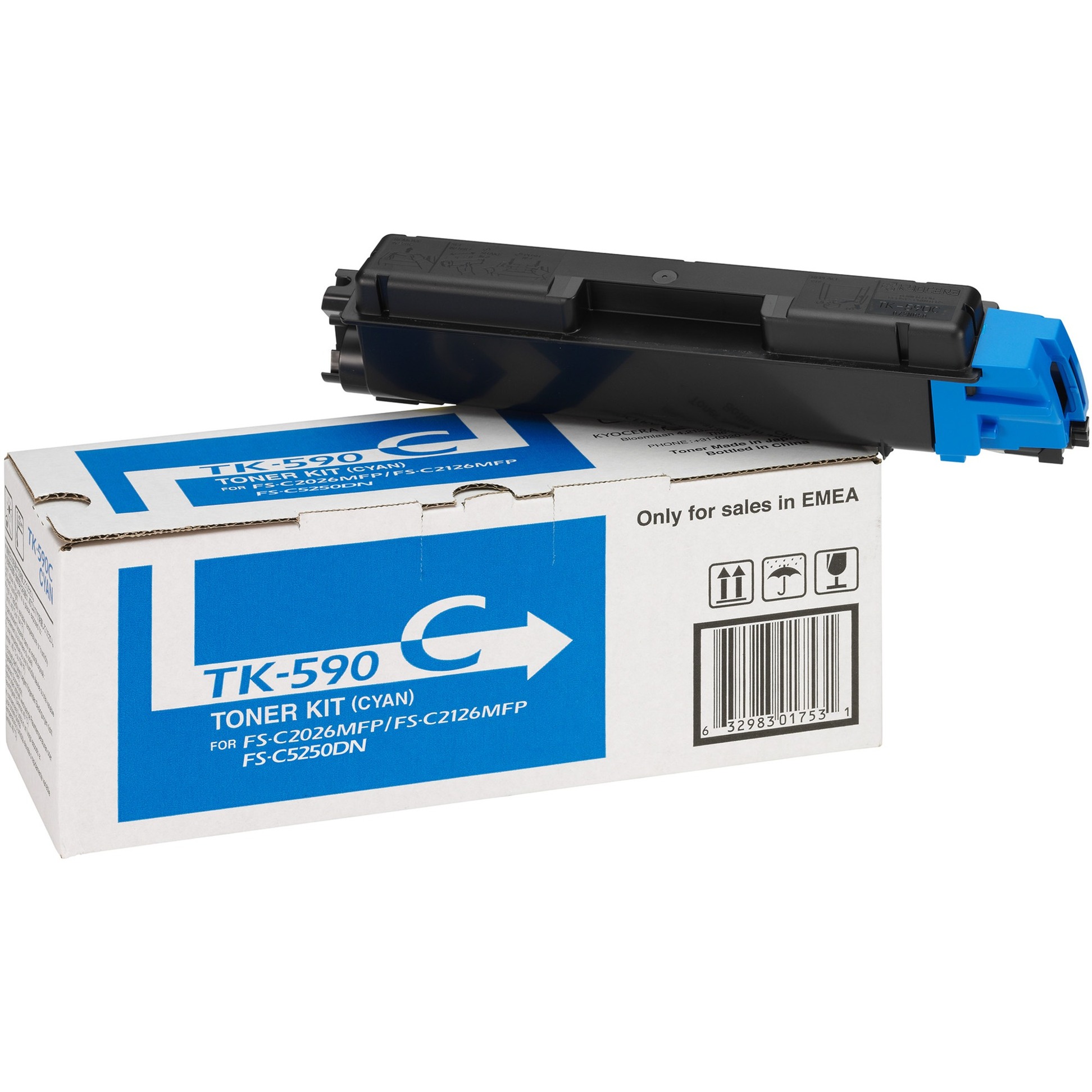 Kyocera Toner 1T02KVCNL0 (TK-590C), cyan, ca. 5000 Seiten 0632983017531 Kyocera