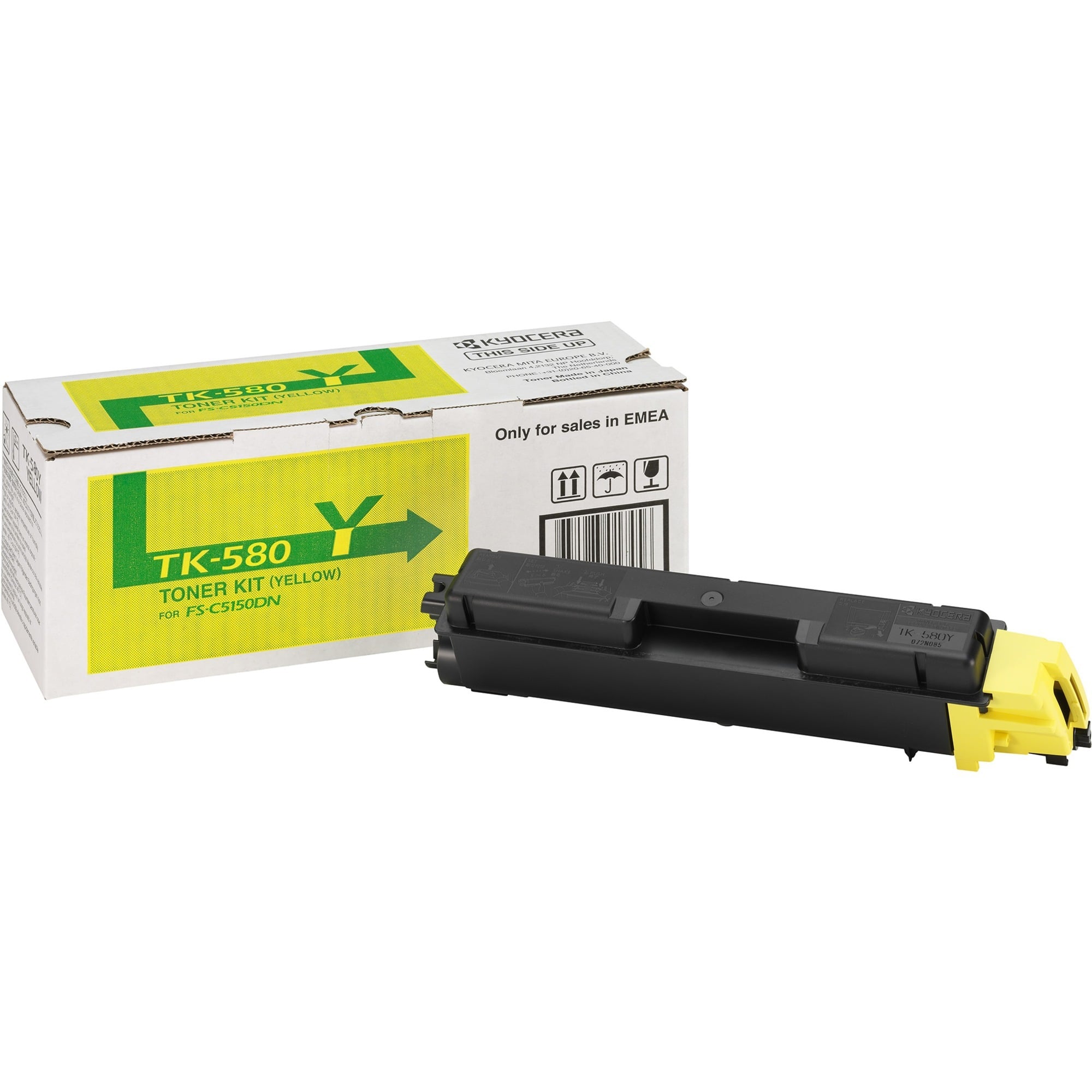 Kyocera Original TK-580Y Toner gelb 2.800 Seiten (1T02KTANL0) für ECOSYS P6021cdn, FS-C5150DN