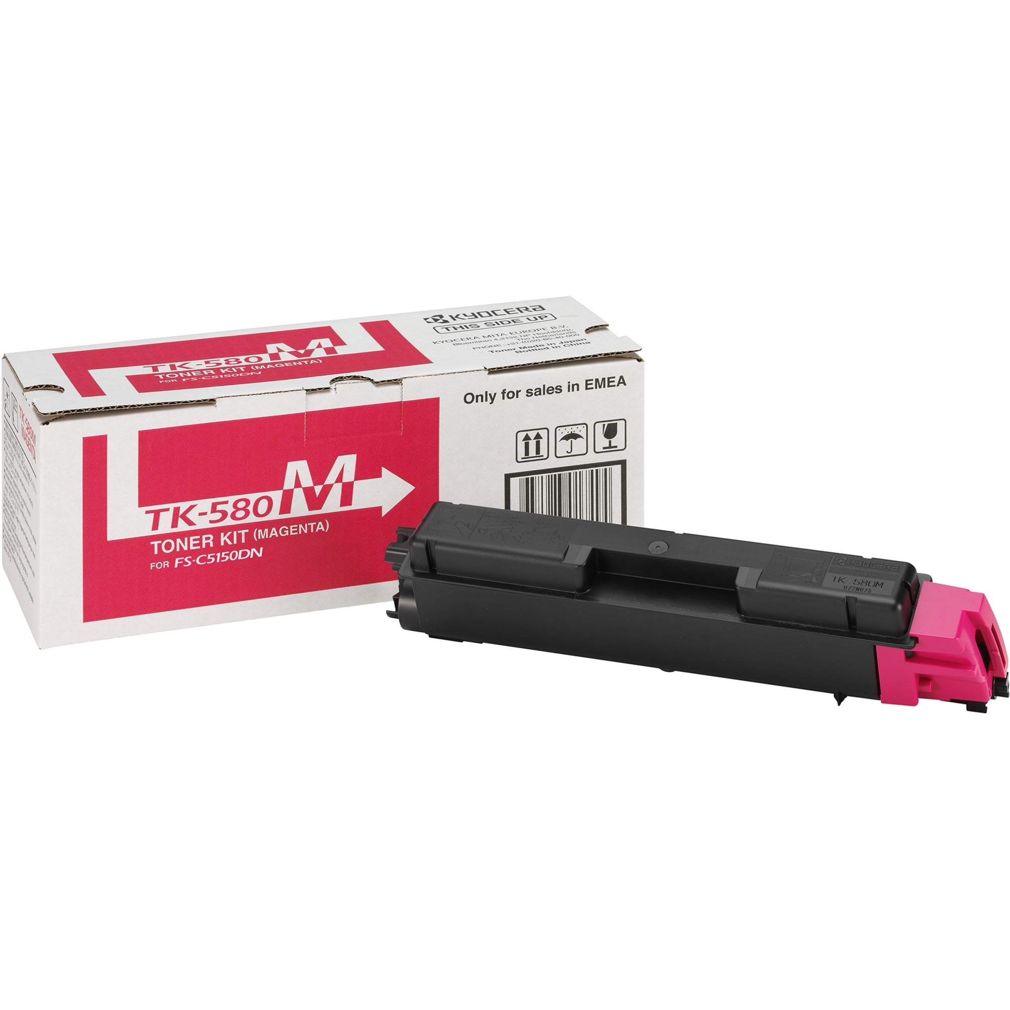 Kyocera Original TK-580M Toner magenta 2.800 Seiten (1T02KTBNL0) für ECOSYS P6021cdn, FS-C5150DN